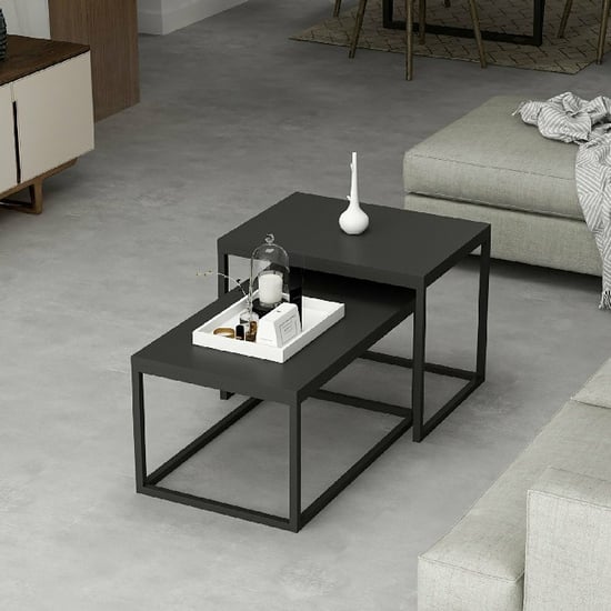 HOMEMANIA Leka Coffee Table, in Black