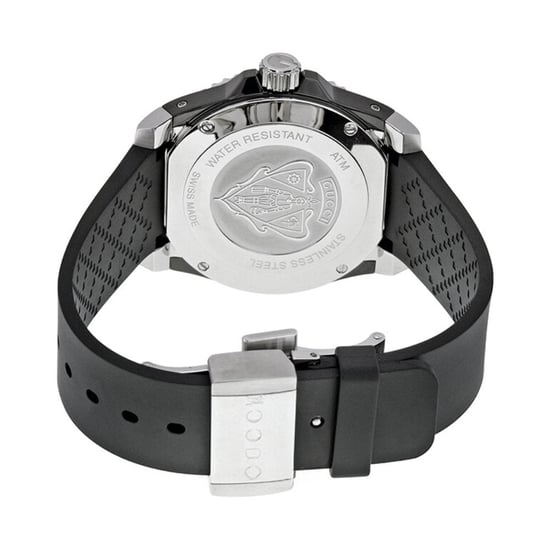 Gucci YA136303 Dive Black Dial Silicone Band Men's Watch