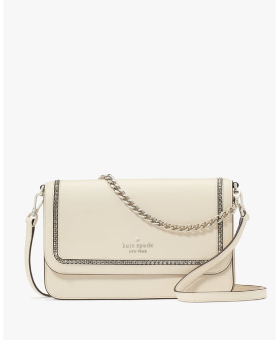 Madison Faux Crystal Inlay Willow Medium Flap Convertible Crossbody