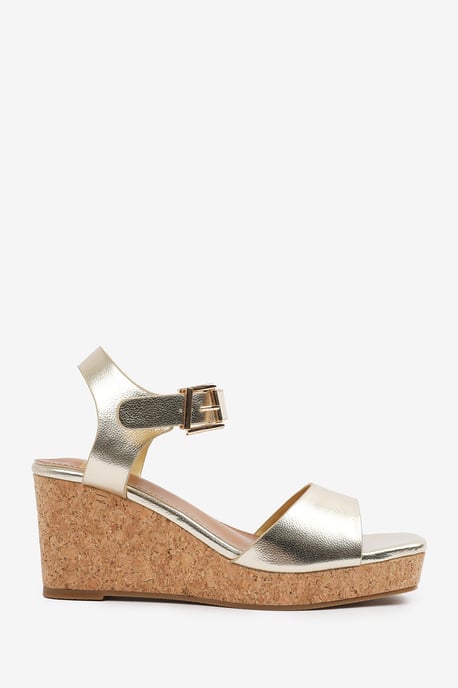 Wheres That From Womens 'Imelda' Wedge Sandals With Buckle Ankle Strap