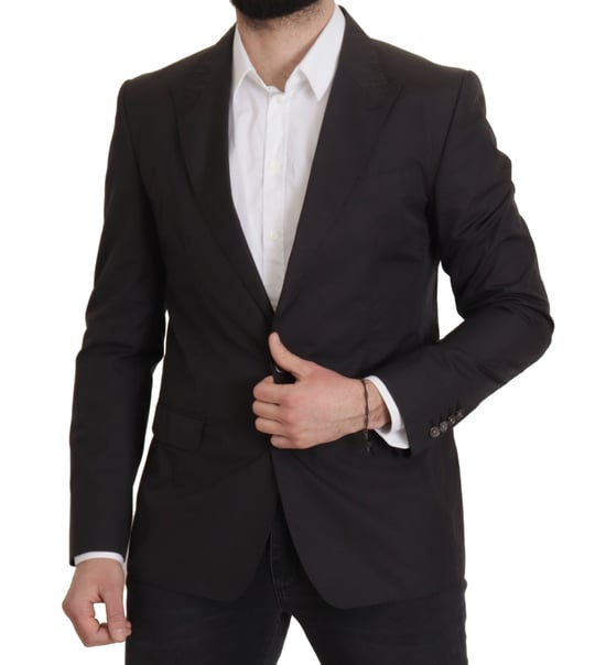 Dolce & Gabbana Black Single Breasted TAORMINA Breasted Men's Blazer - Image 3