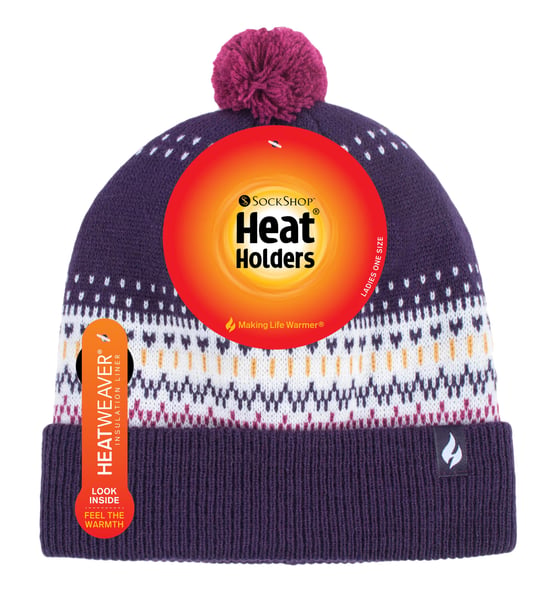 Heat Holders - Thermische wintermuts voor dames - Paars - Image 2