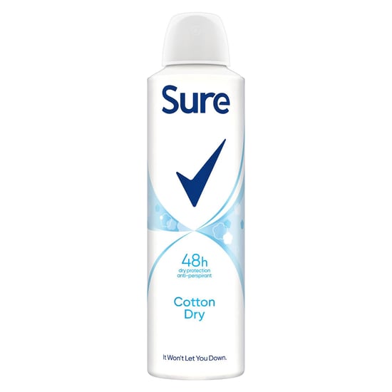 Sure Women Motion Sense Anti-Perspirant Deodorant, Cotton Dry, 6 Pack, 150ml