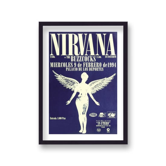 Nirvana Buzzcocks Vintage Concert Poster Spanish