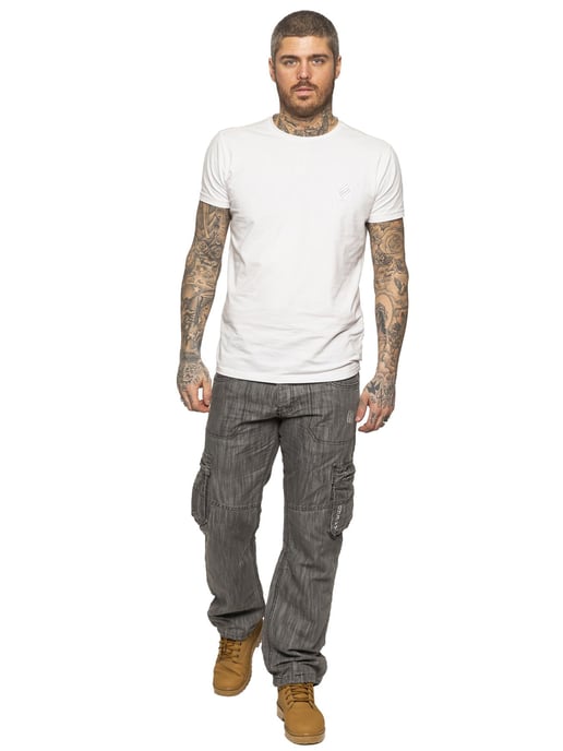 Enzo | Combat Denim Jeans för herrar - Grå - Image 5
