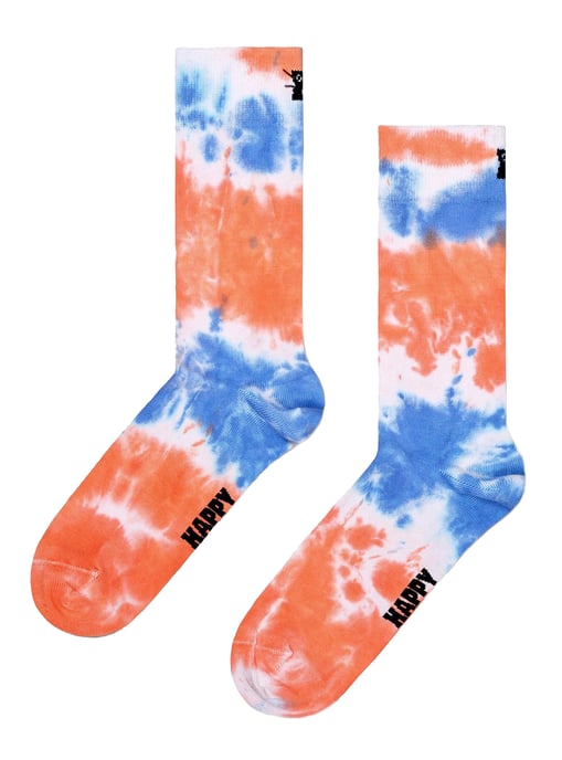 Novelty Tie Dye Socks | Happy Socks | Breathable Multicoloured Funny Dress Socks | Gift Socks - Peach - Image 2