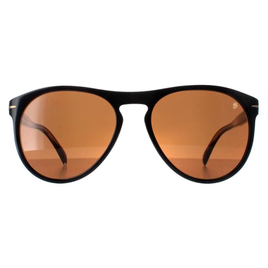 David Beckham Round Mens Black Brown DB1008/S