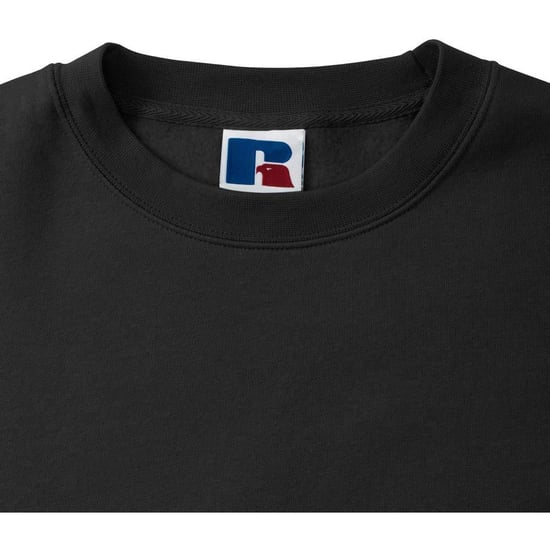 Russell Mens Authentic Sweatshirt (Slimmer Cut) (Black) - Image 4