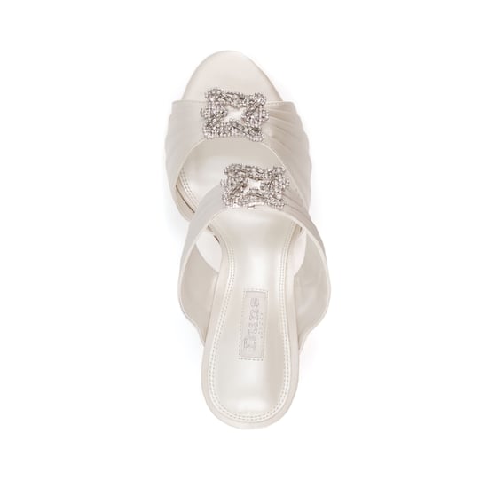 Dune Ladies Midnight - Crystal Brooch Heeled Mules