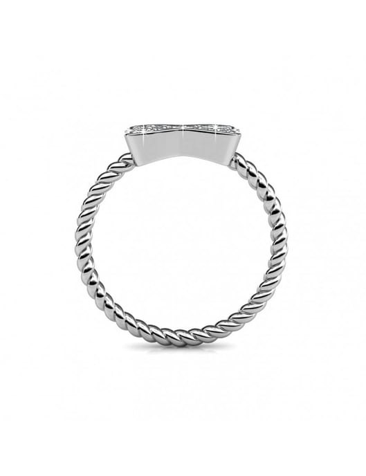 Twisted Ribbon Ring - Silver och kristall - Image 5