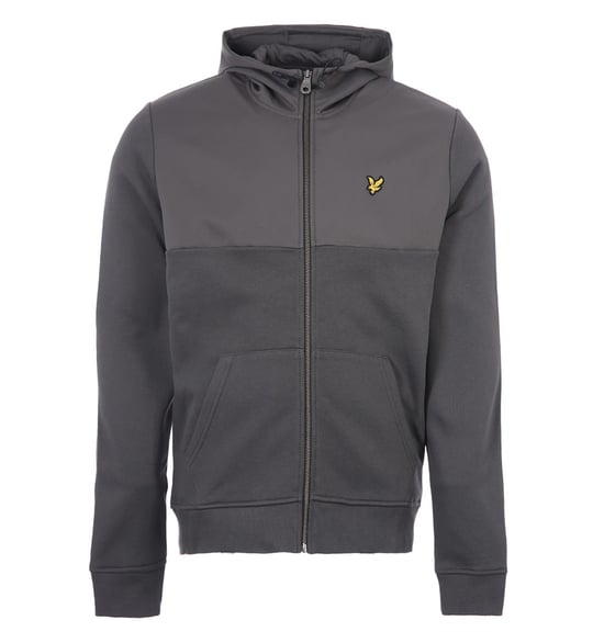 Lyle & Scott Softshell Jersey Zip Hoodie in Grey - Image 1