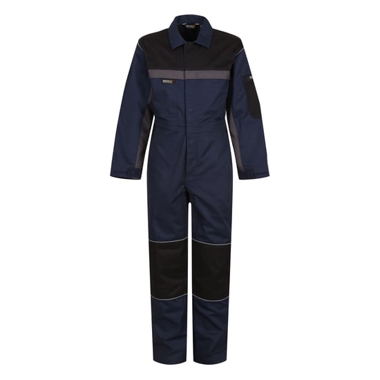Regatta Barn/Kids Kontrastfärgad jumpsuit med snäppfunktion (Marinblå/Svart) - Image 1