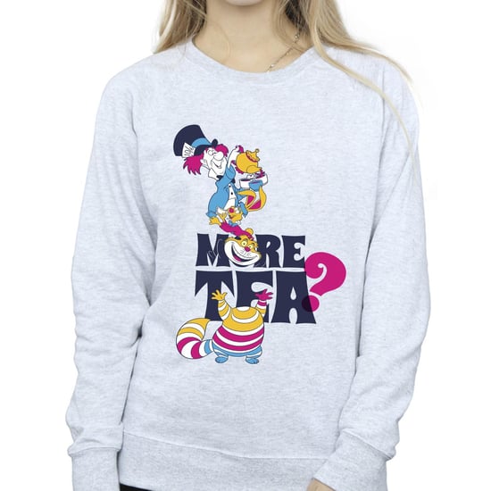 Disney Womens/Ladies Alice In Wonderland More Tea Sweatshirt (Sports Grey)