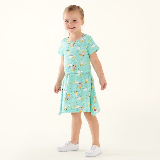 Regatta Baby Girls Peppa Pig Clouds Casual Dress (Aruba Blue)