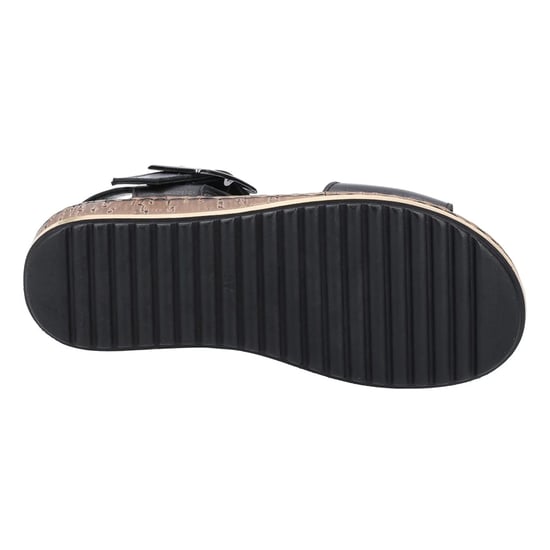 Hush Puppies Womens/Ladies Ellie Leather Wide Sandals (Black) - Image 4
