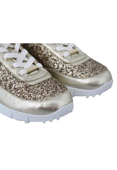 Jimmy Choo Women's Gold Leather Antique Monza Sneakers