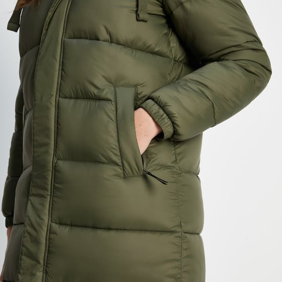 Cautley Womens Long Padded Jacket Khaki