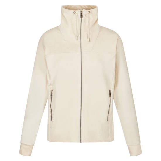 Regatta Womens/Ladies Velour Full Zip Fleece Jacket (Light Vanilla)