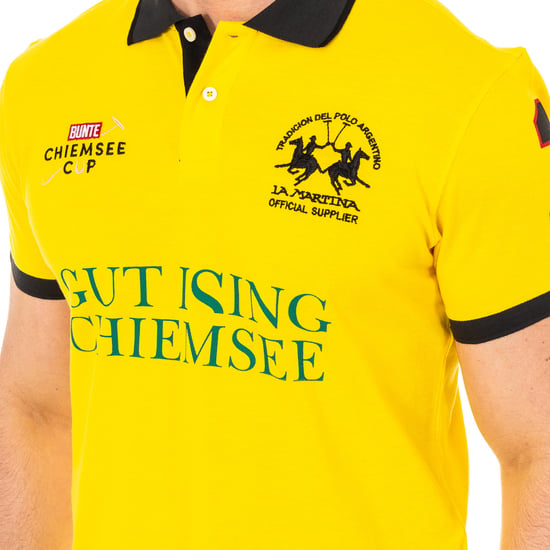 Short sleeve polo with lapel collar 2MPS51 men