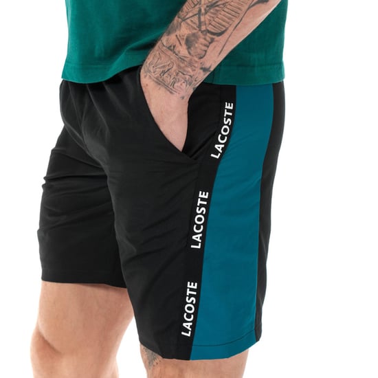 Men's Lacoste Signature Bands Bicolour Shorts in Black - Image 5