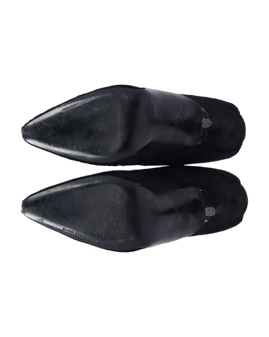 Alexander Wang Miranda Pony Mules i svart ull - Image 6