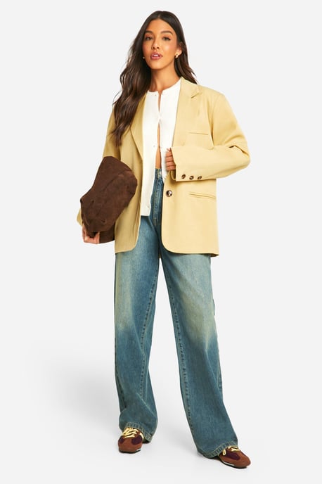 Single Breasted Relaxed Fit Tailored Blazer