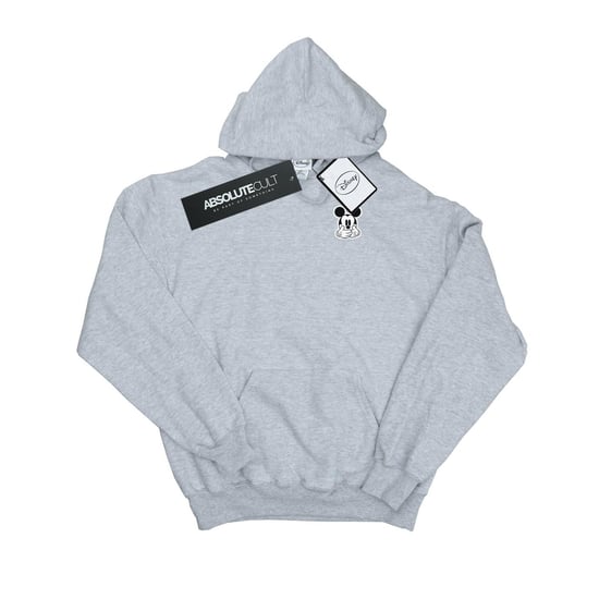 Disney Boys Mickey Mouse Dont Speak Breast Print Hoodie (Sports Grey)