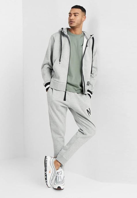 Nike Air heren trainingspak met doorlopende ritssluiting volledig in grijs - Image 1