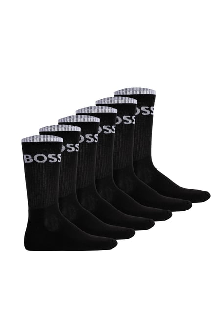 BOSS 6 Pack Men's Stripe Sock - Image 1