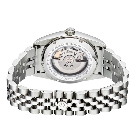 Gevril Men's Automatic West Village Sellita SW200, Swiss Automatic Movement Tiffany Sunray Dial Watch