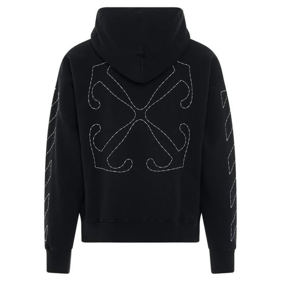 Off-White Off Stitch Diag Design Skate Fit Black Hoodie