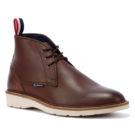 Ben Sherman Hampton Leren Herenlaarzen Bourgondië - Image 2