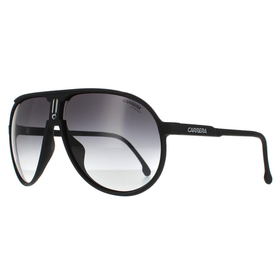 Carrera Aviator Unisex Matte Black Grey Gradient Sunglasses