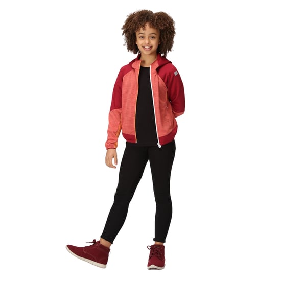 Regatta Childrens/Kids Prenton II Hooded Soft Shell Jacket (Mineral Red/Rumba Red)