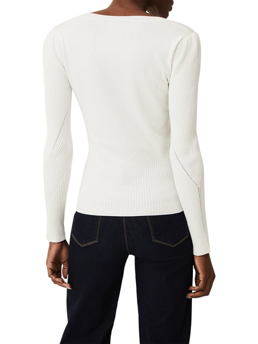 Dalma Chevron Fitted Knit Top