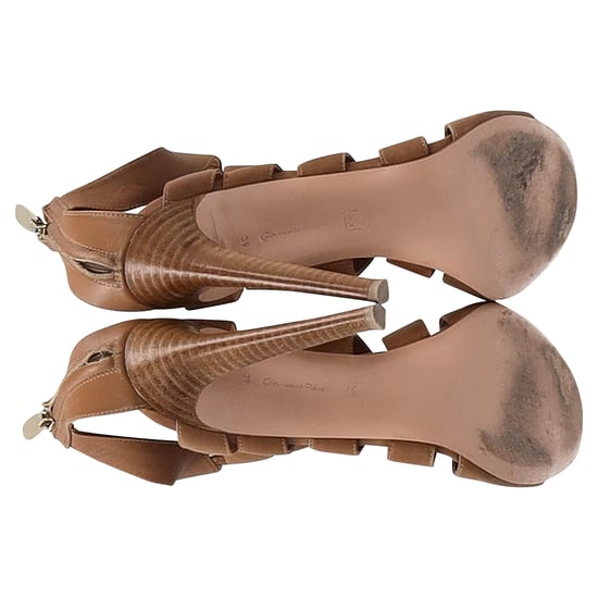 Gianvito Rossi Gladiator Hoge Hak Sandalen in Bruin Leer - Image 6