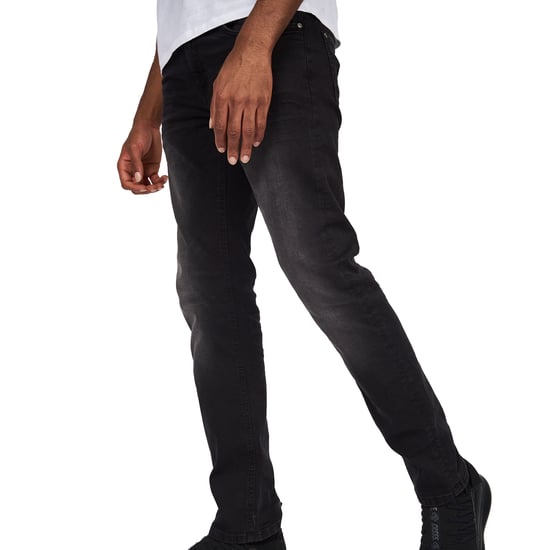 Crosshatch Mens Svelte Stretch Jeans (Black Wash) - Image 3