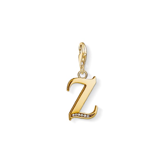 Unisex Charm Pendant Letter Z Gold