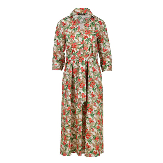 Print Poplin stijl Midi jurk - Image 1