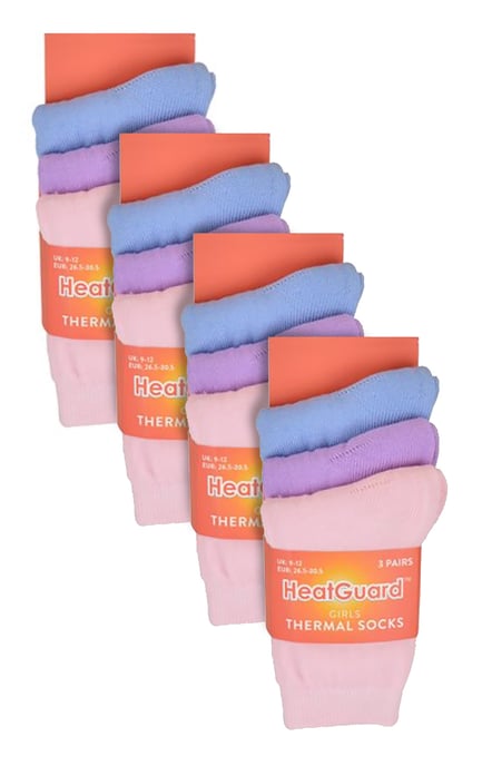 12 paar multiverpakking thermo kindersokken | Sock Snob | Dikke kindersokken voor de winter | Jongens & Meisjes - Pastel - Image 2