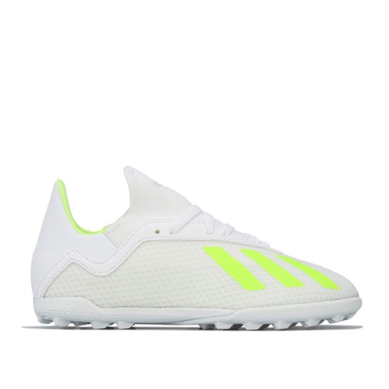 Boy's adidas Junior X 18.3 Astro Turf Trainers in White - Image 1