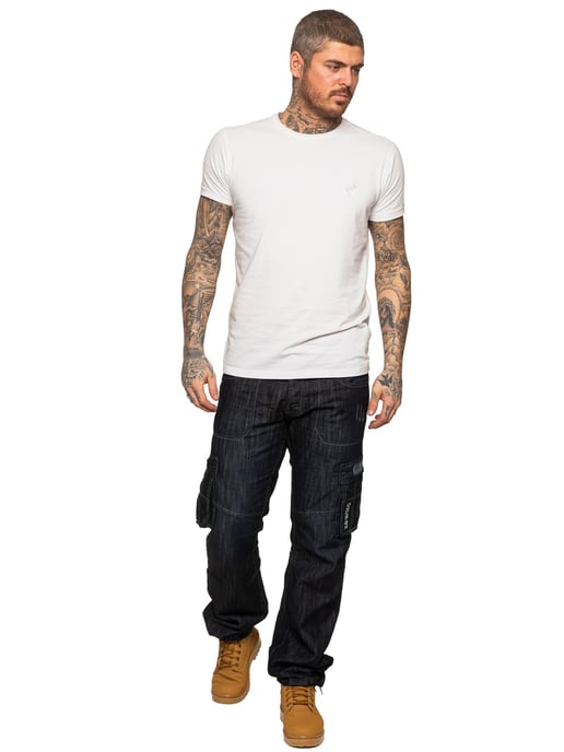 Enzo | Combat Denim Jeans för herrar - Mörkblå - Image 6