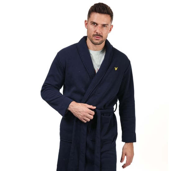 Men's Lyle And Scott Matthew Dressing Gown in Navy - Image 4