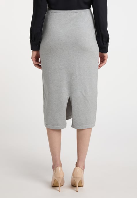 Dreimaster Knitted skirt women Grey melange - Image 3