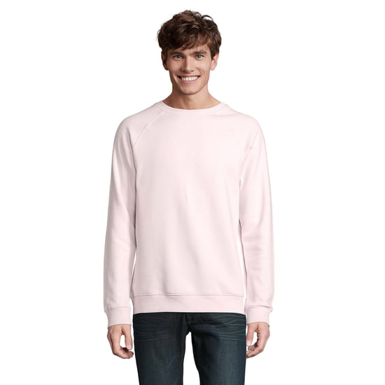 SOLS Unisex Adult Space Organic Raglan Sweatshirt (Pale Pink)
