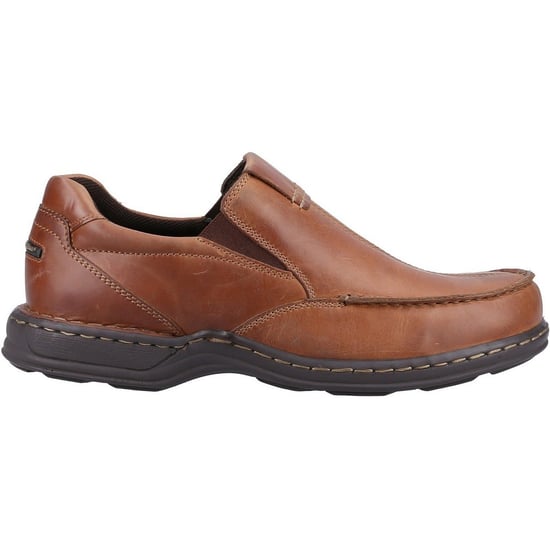 Hush Puppies Mens Ronnie Leather Loafers (Brown)