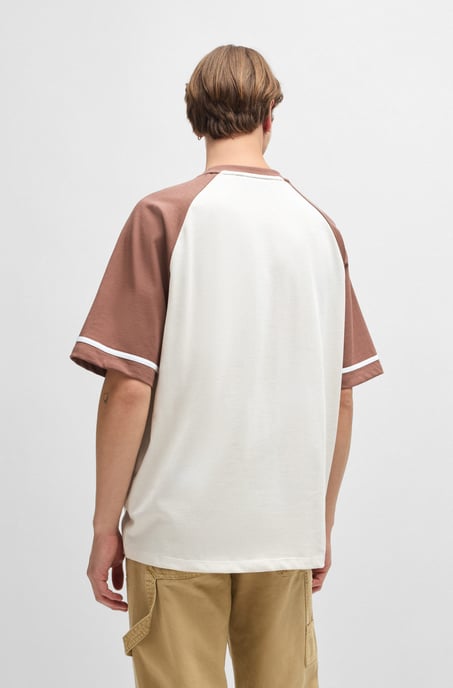 Men's Hugo Happy  Print Loose-Fit T-Shirt in White