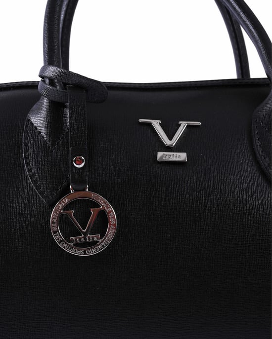 V Italia Womens Handbag V014 SAFFIANO-S NERO - Image 4