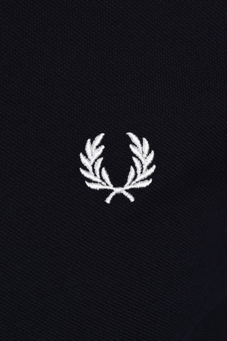 Fred Perry Plain Polo Shirt Navy - Image 3