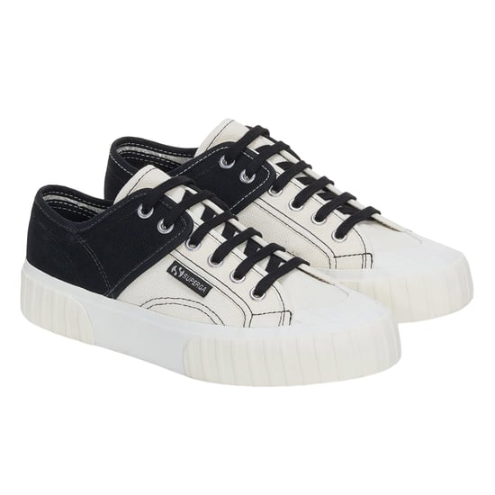 Superga Womens/Ladies Colour Block Trainers (Black/Blue) (Black/Blue/Orange) - Image 1